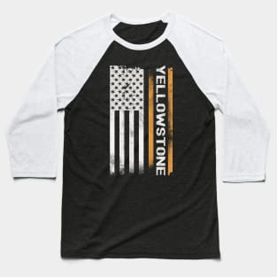 Vintage Yellowstone Flag Baseball T-Shirt